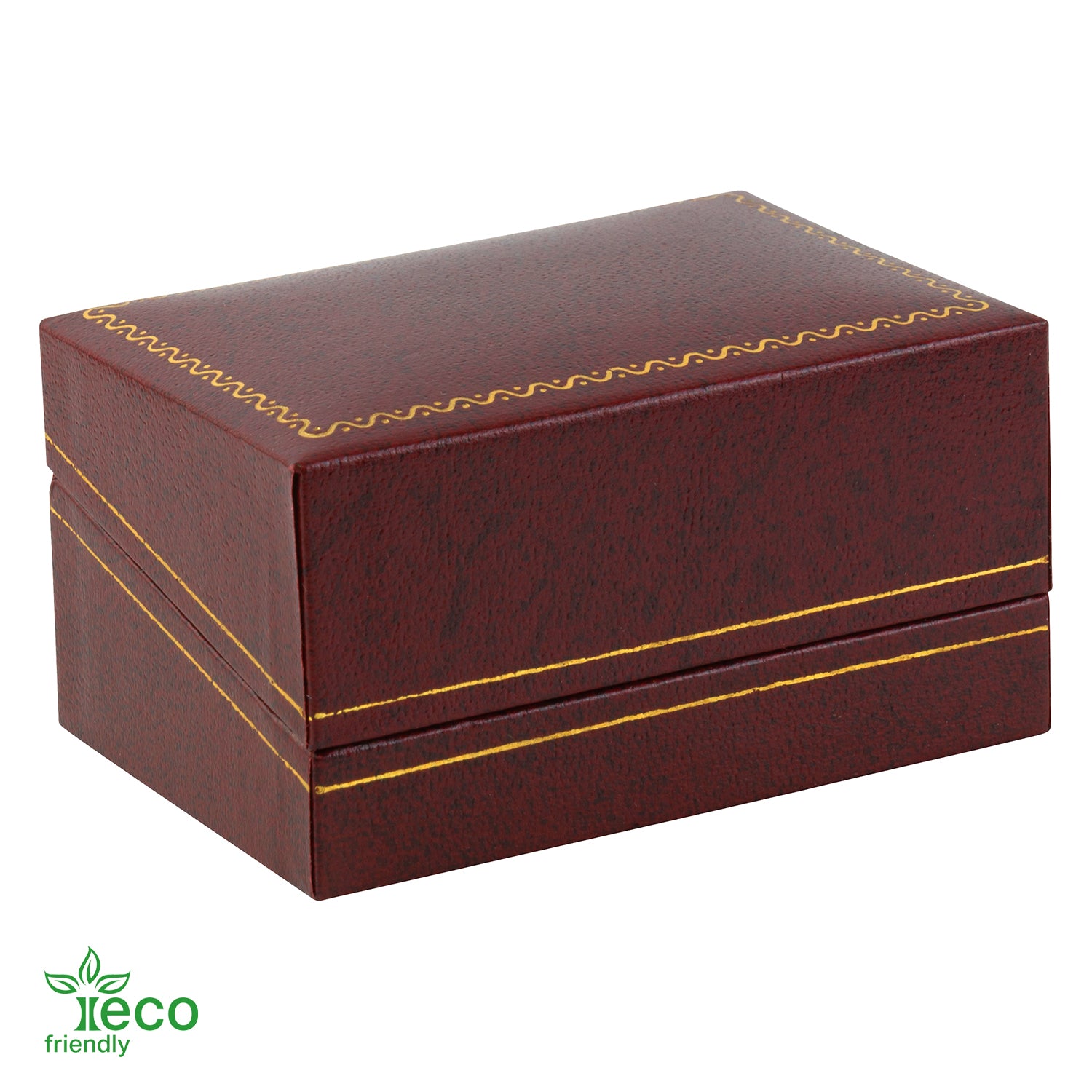 Eco-Friendly Paper Covered Large Cufflink Box with Gold Accent