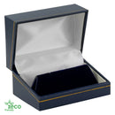 Eco-Friendly Paper Covered Large Cufflink Box with Gold Accent