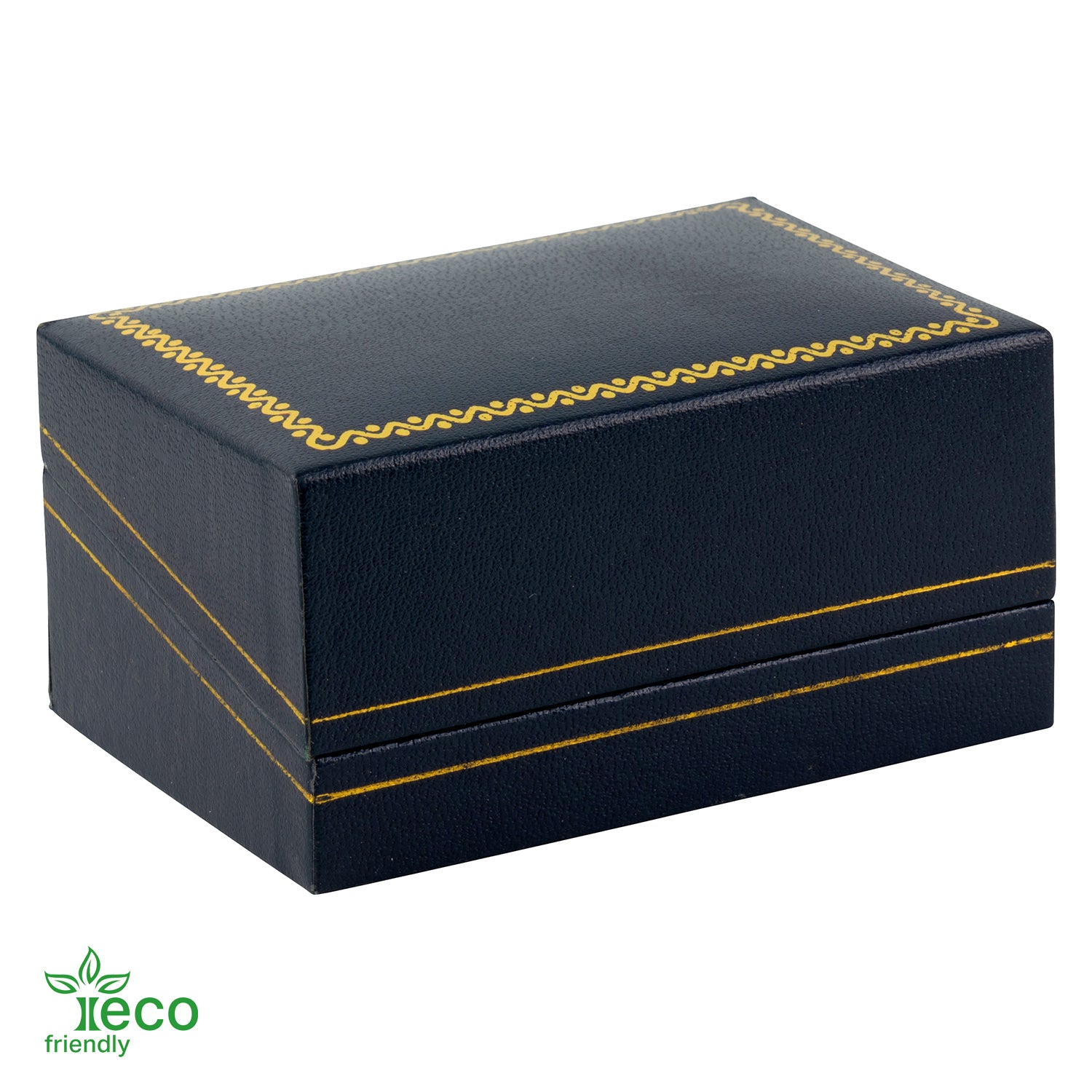 Eco-Friendly Paper Covered Large Cufflink Box with Gold Accent