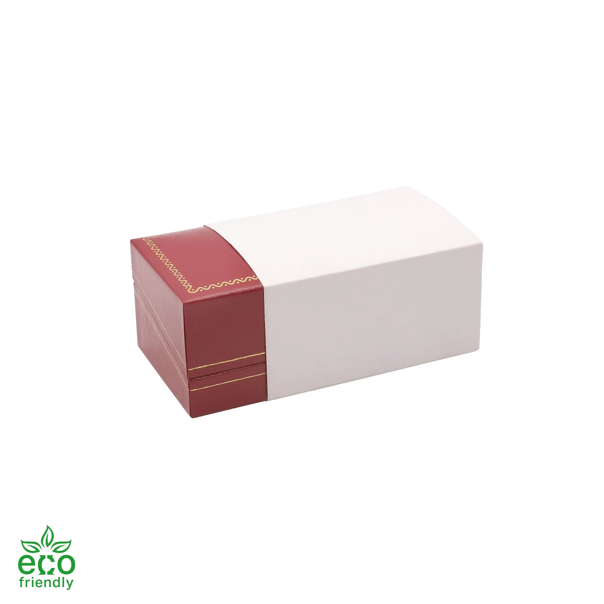 Eco-Friendly Paper Covered Large Cufflink Box with Gold Accent