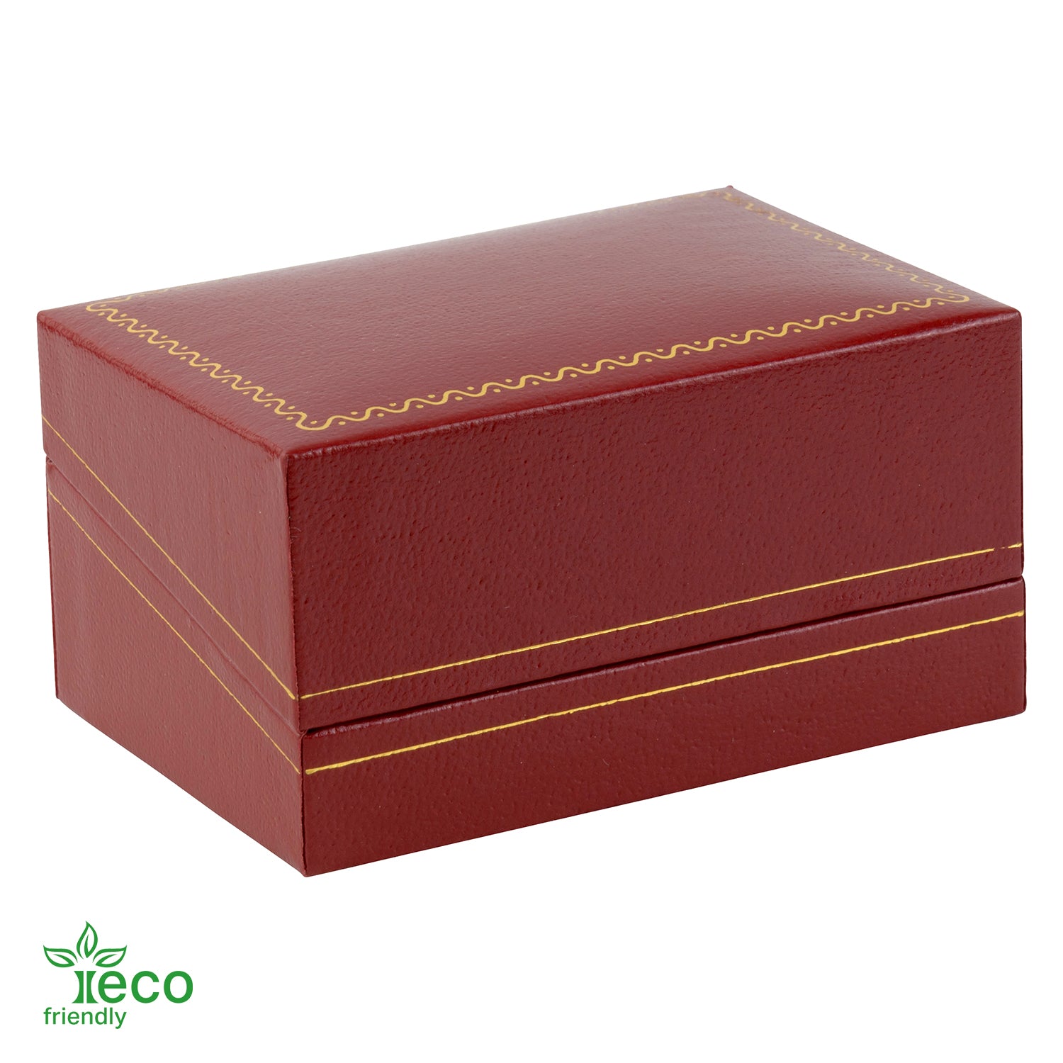 Eco-Friendly Paper Covered Large Cufflink Box with Gold Accent