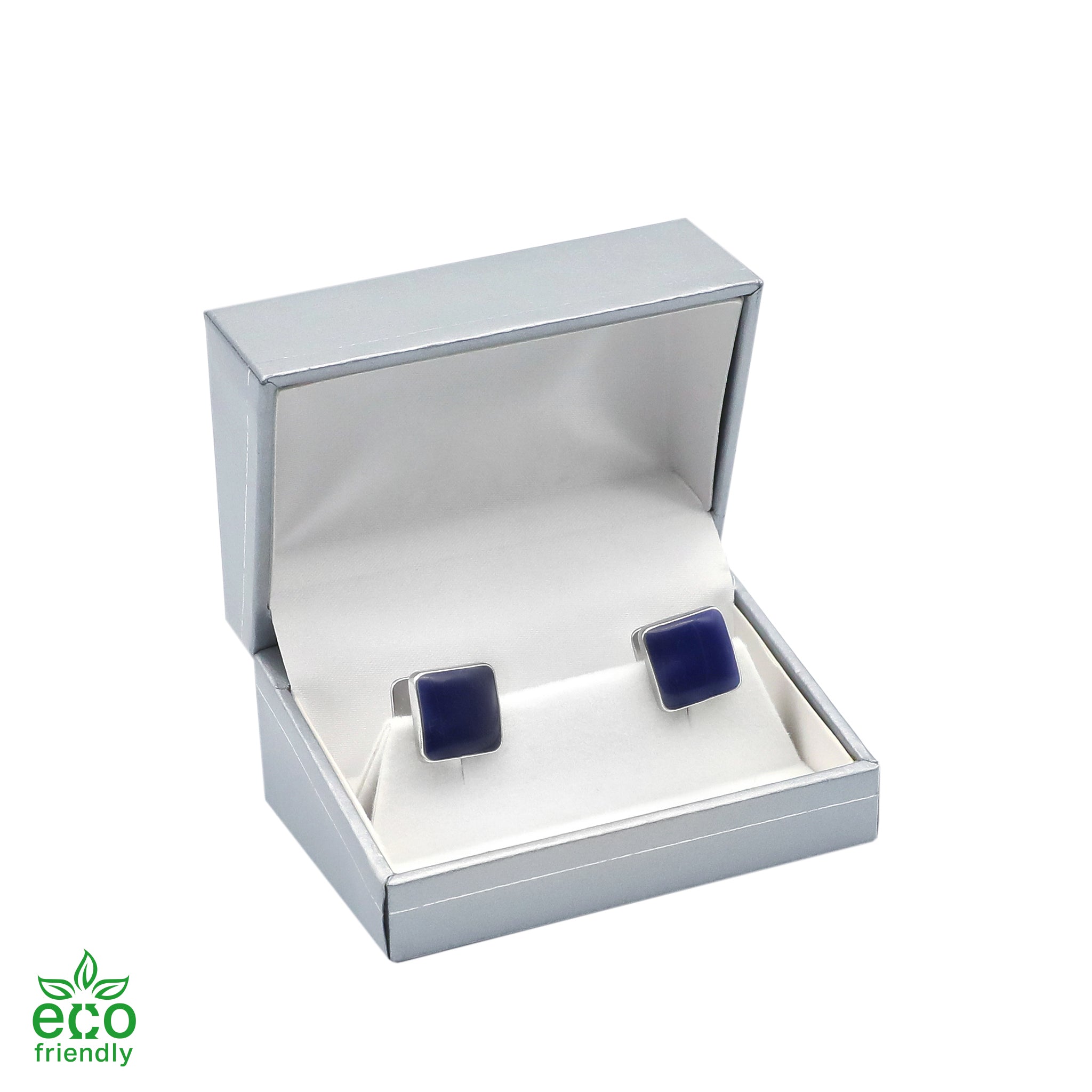 Eco-Friendly Paper Covered Large Cufflink Box with Gold Accent