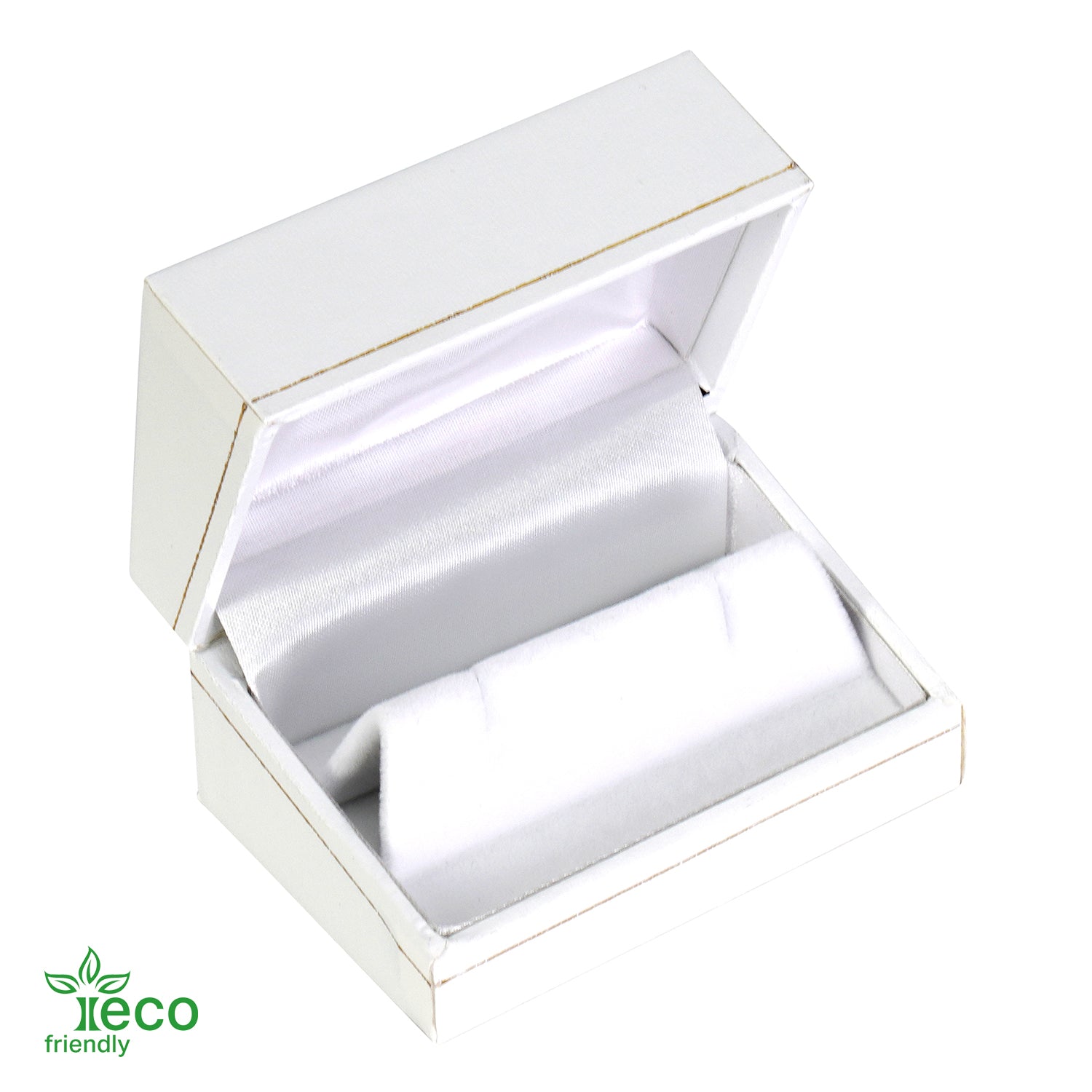 Eco-Friendly Paper Covered Large Cufflink Box with Gold Accent