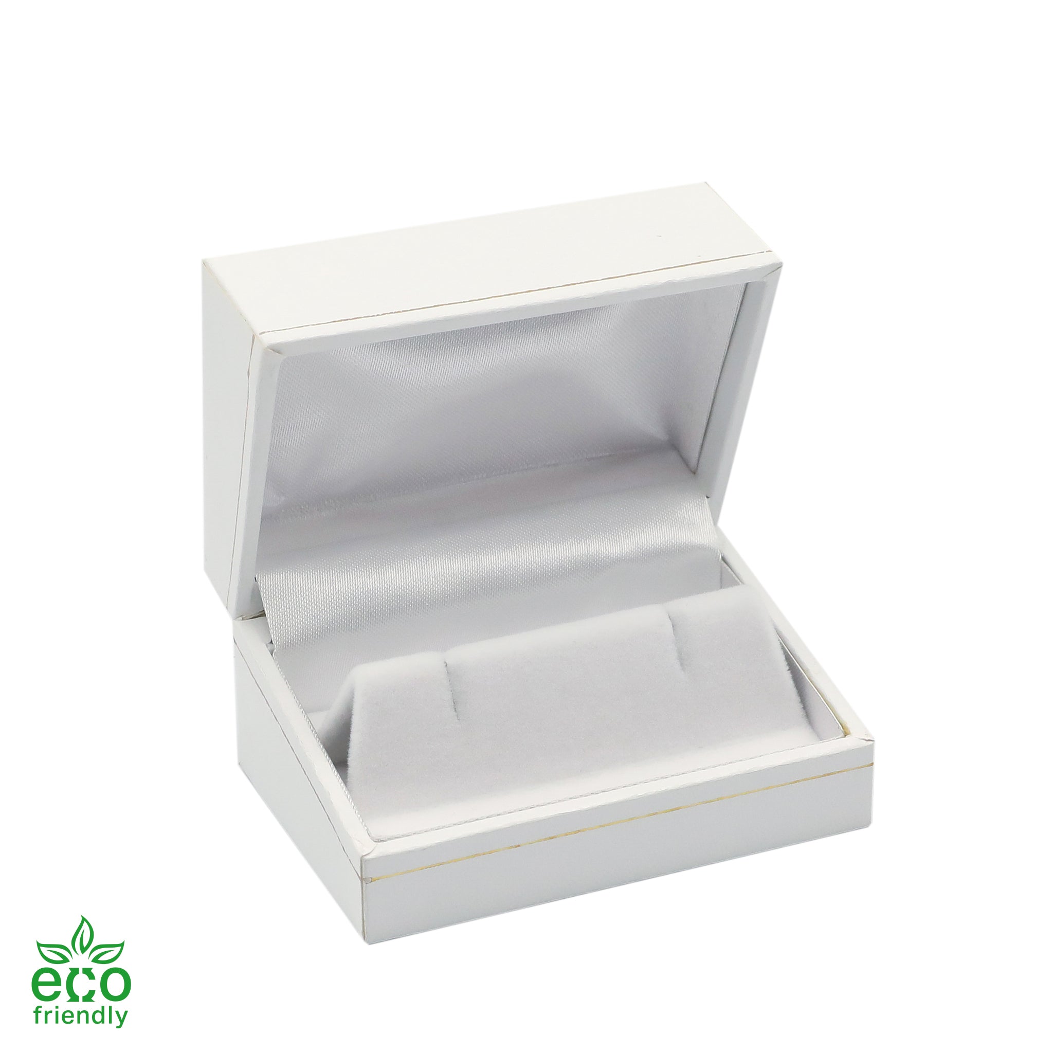 Eco-Friendly Paper Covered Large Cufflink Box with Gold Accent