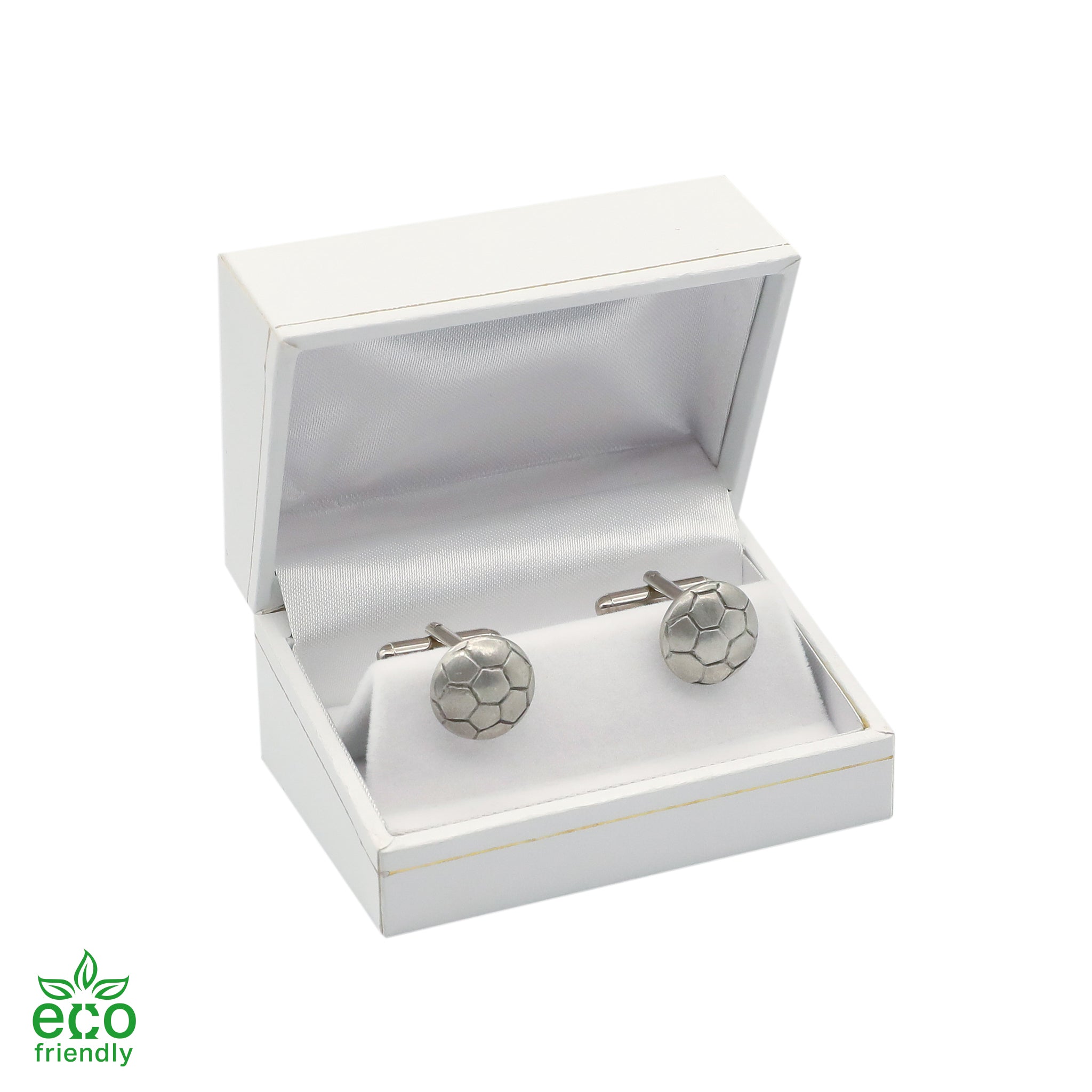 Eco-Friendly Paper Covered Large Cufflink Box with Gold Accent