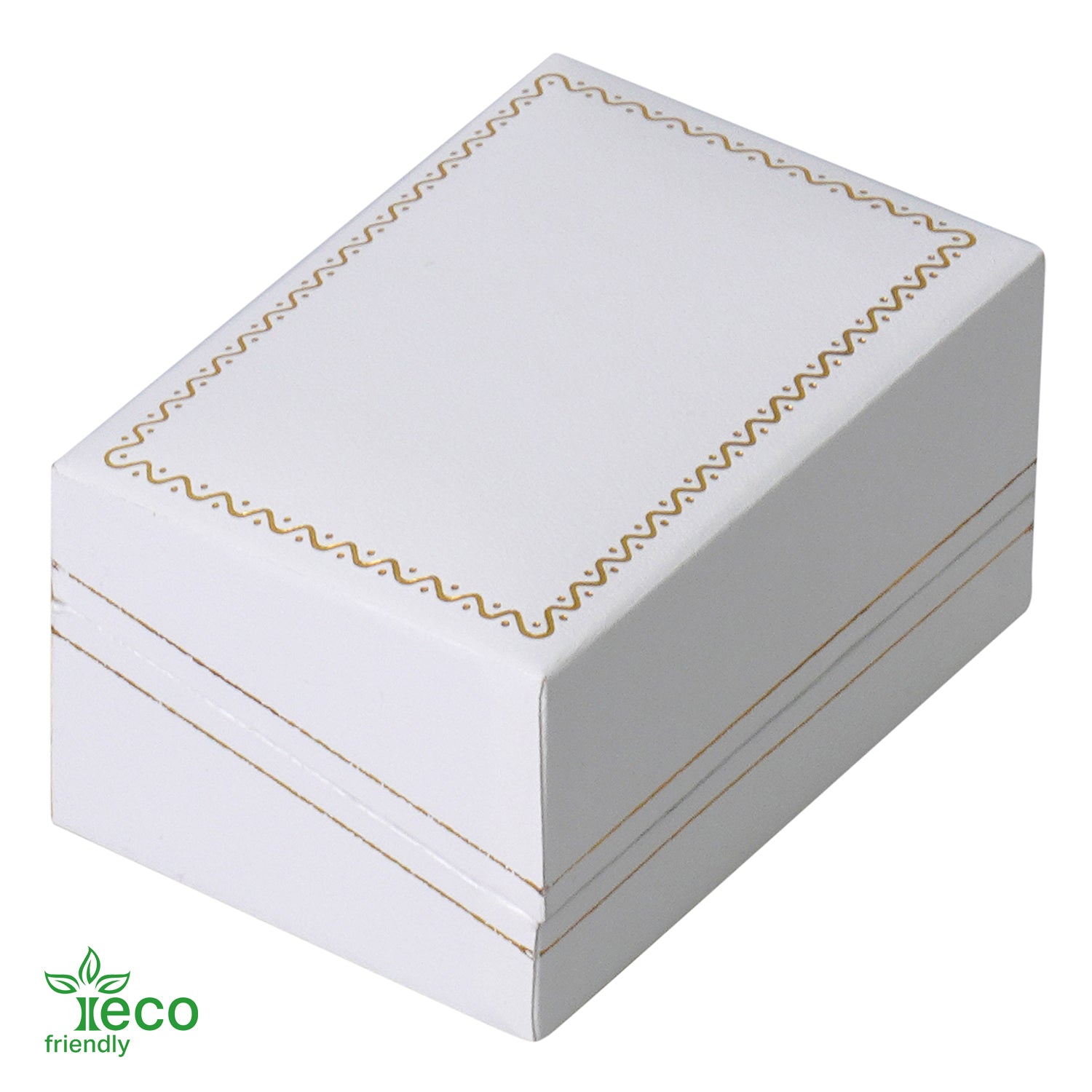 Eco-Friendly Paper Covered Large Cufflink Box with Gold Accent