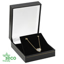 Eco-Friendly Plastic Large Pendant Box, Paper-Covered with Gold Accent