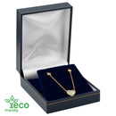 Eco-Friendly Plastic Large Pendant Box, Paper-Covered with Gold Accent