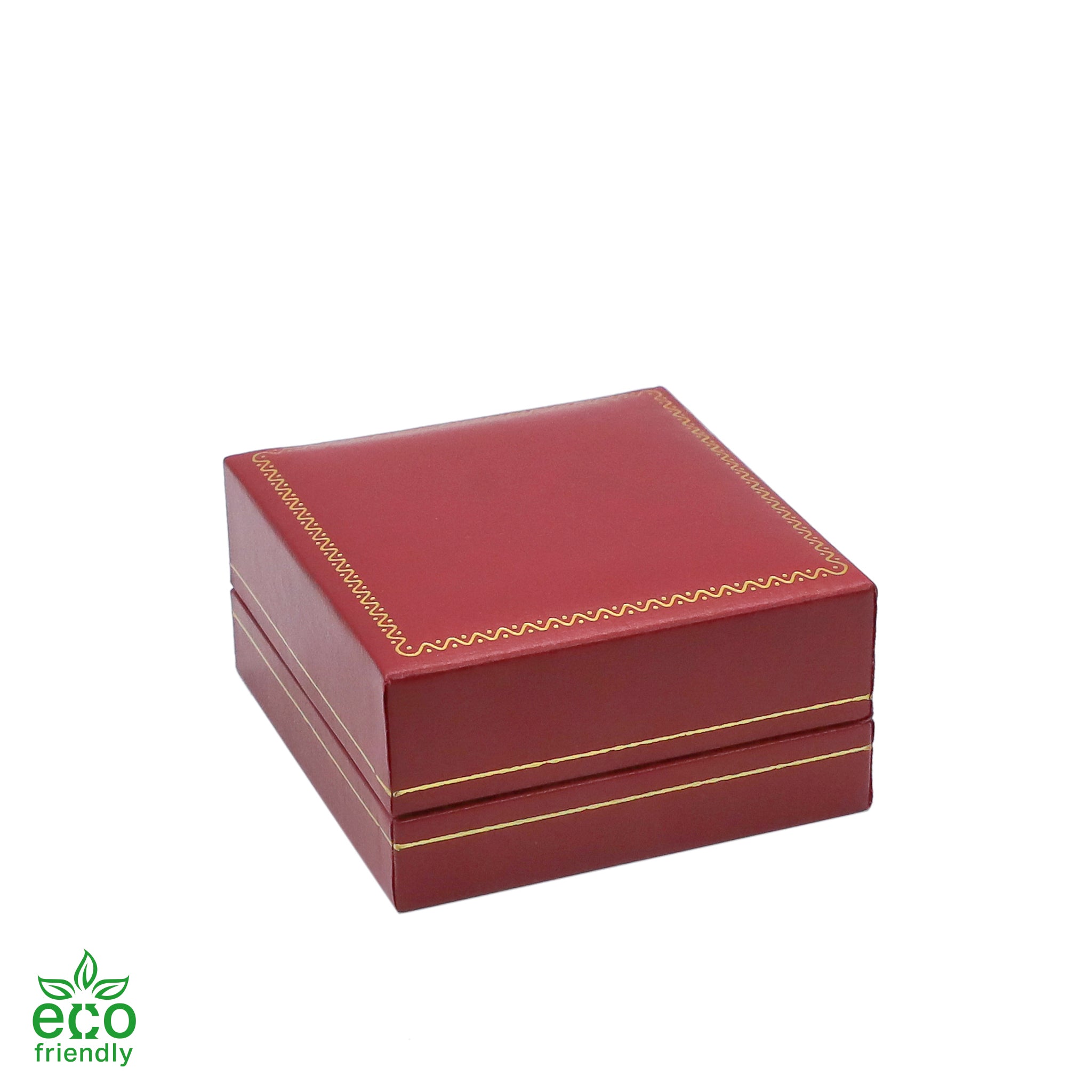 Eco-Friendly Paper-Covered Large Pendant Box with Gold Accent