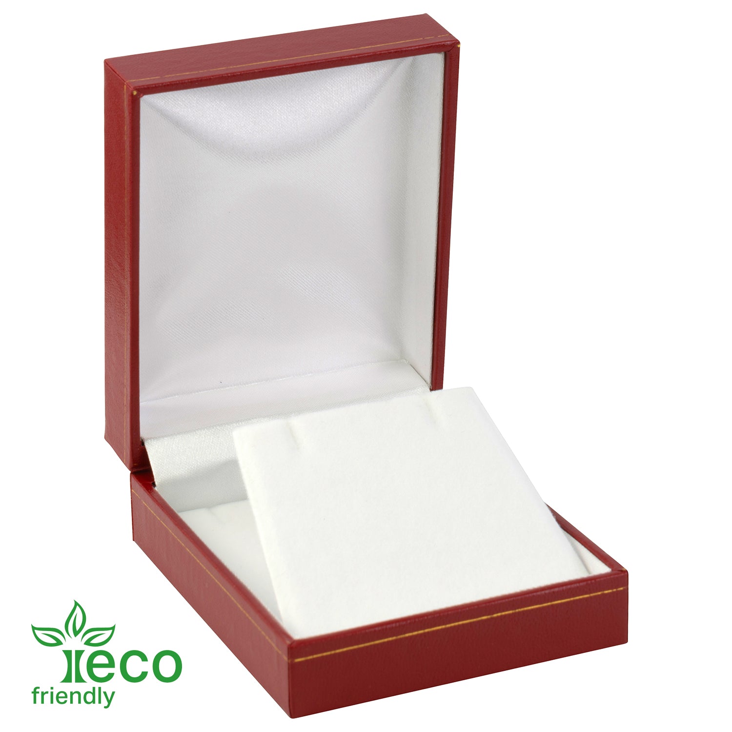 Eco-Friendly Paper-Covered Large Pendant Box with Gold Accent