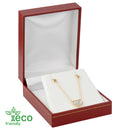 Eco-Friendly Plastic Large Pendant Box, Paper-Covered with Gold Accent