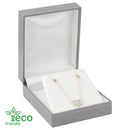 Eco-Friendly Plastic Large Pendant Box, Paper-Covered with Gold Accent