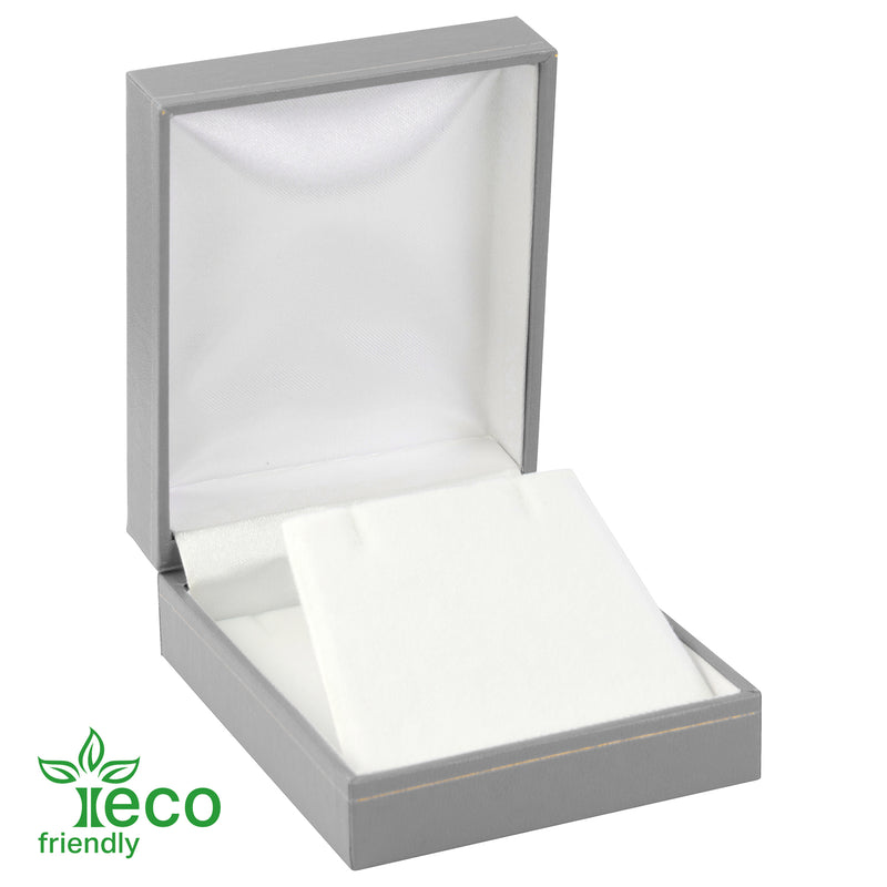 Eco-Friendly Plastic Large Pendant Box, Paper-Covered with Gold Accent
