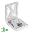 Eco-Friendly Plastic Large Pendant Box, Paper-Covered with Gold Accent
