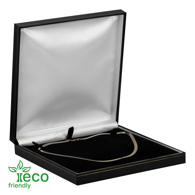 Eco-Friendly Plastic Large Set Box, Paper-Covered with Gold Accent