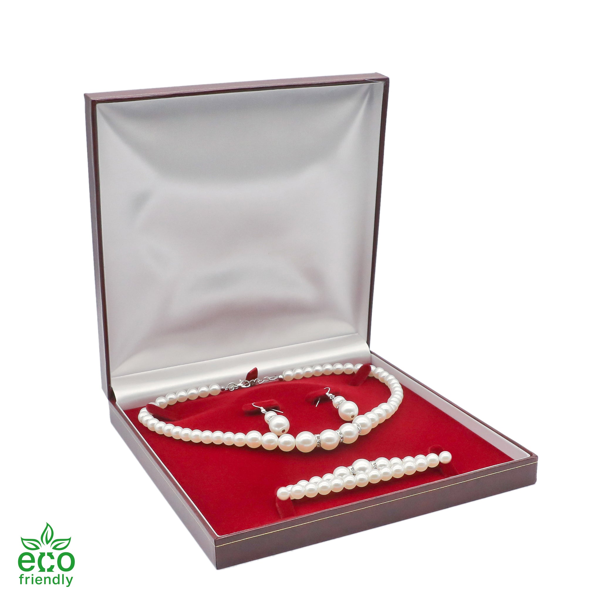 Eco-Friendly Paper-Covered Large Set Box with Gold Accent