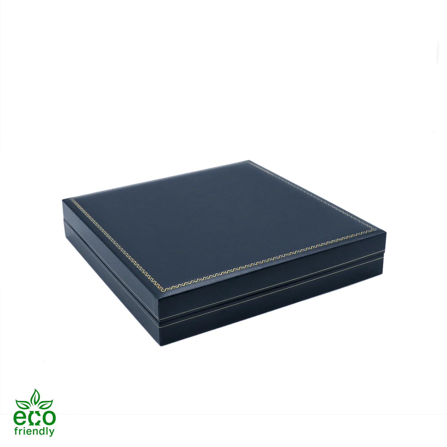 Eco-Friendly Paper-Covered Large Set Box with Gold Accent