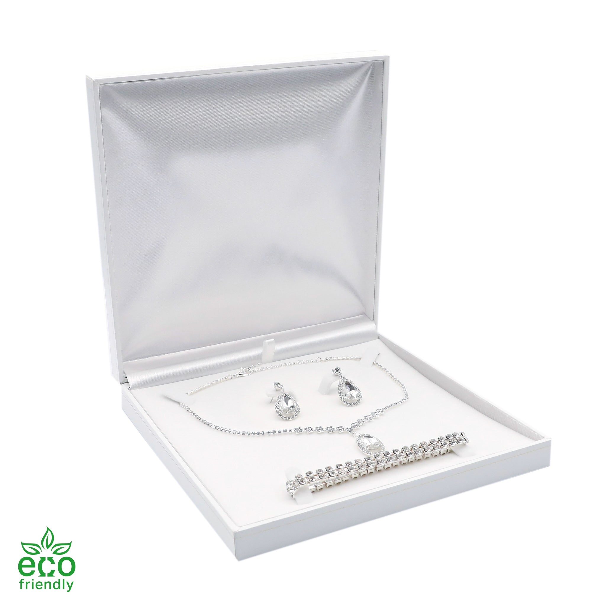Eco-Friendly Paper-Covered Large Set Box with Gold Accent