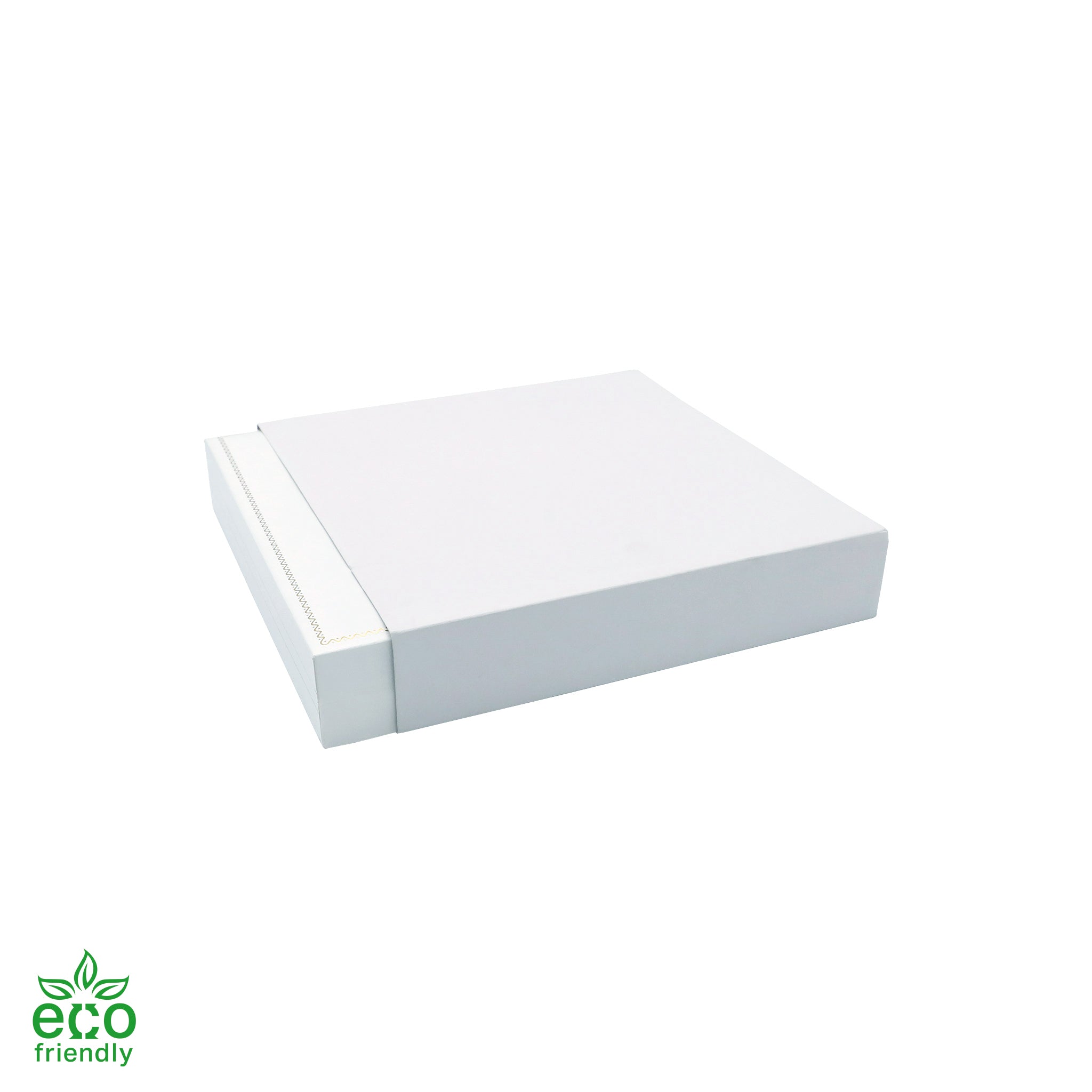 Eco-Friendly Paper-Covered Large Set Box with Gold Accent