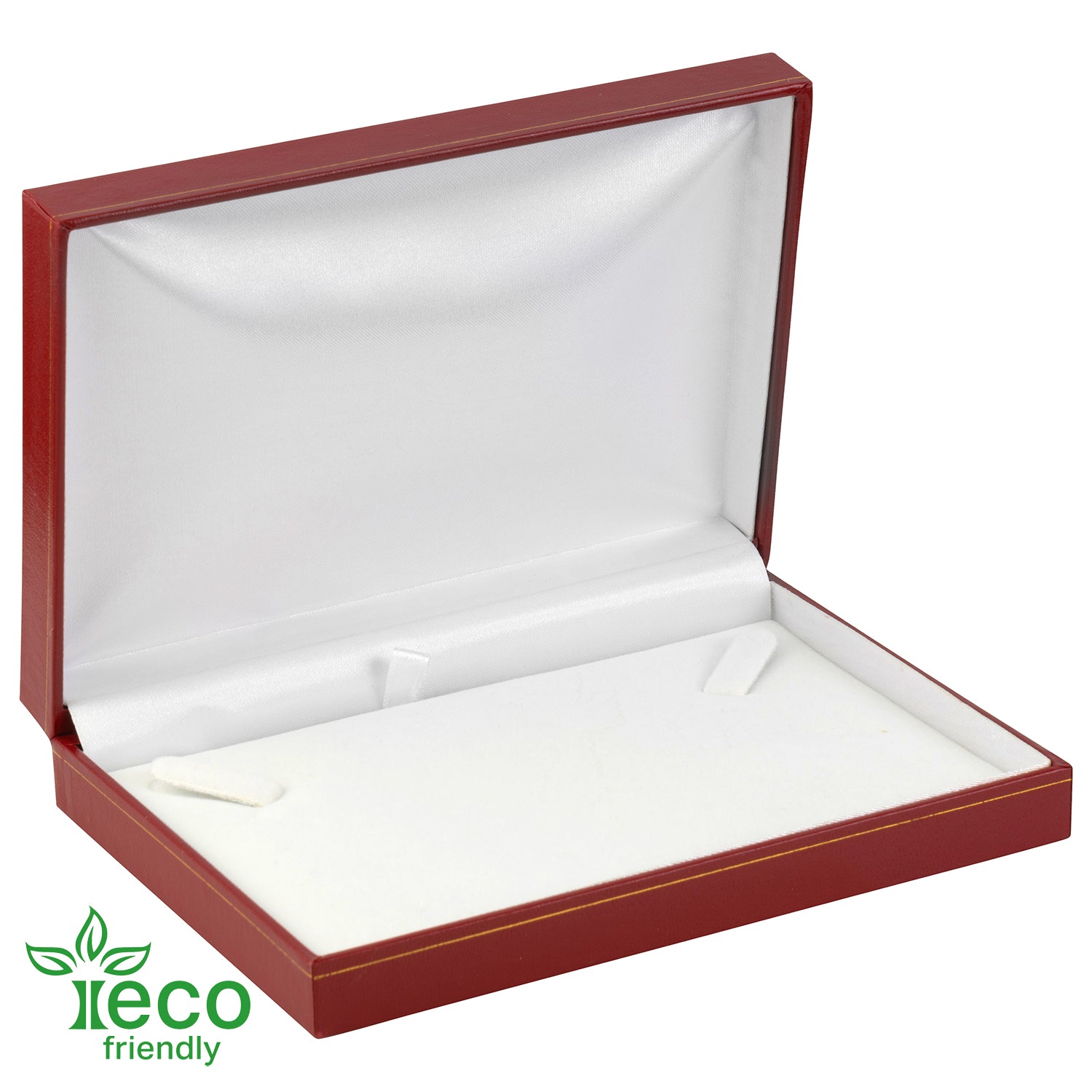 Eco-Friendly Paper-Covered Pearl Box with Gold Accent