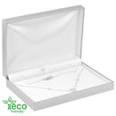 Eco-Friendly Plastic Pearl Box, Paper-Covered with Gold Accent