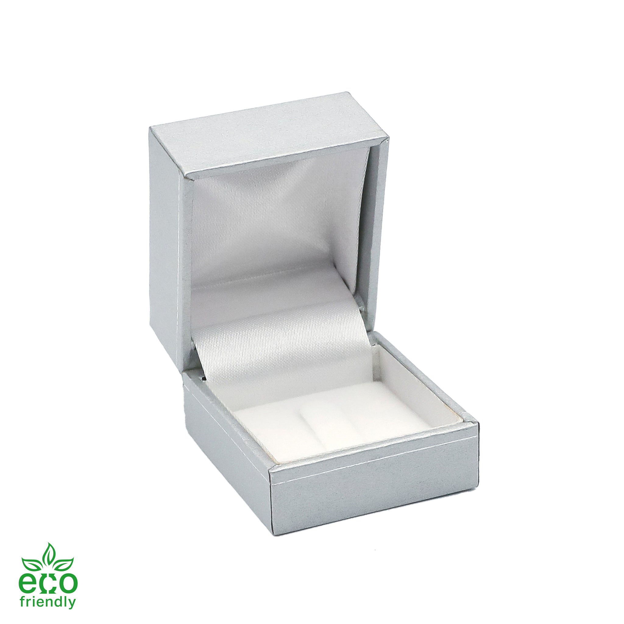 Eco-Friendly Paper-Covered Clip Ring Box with Gold Accent