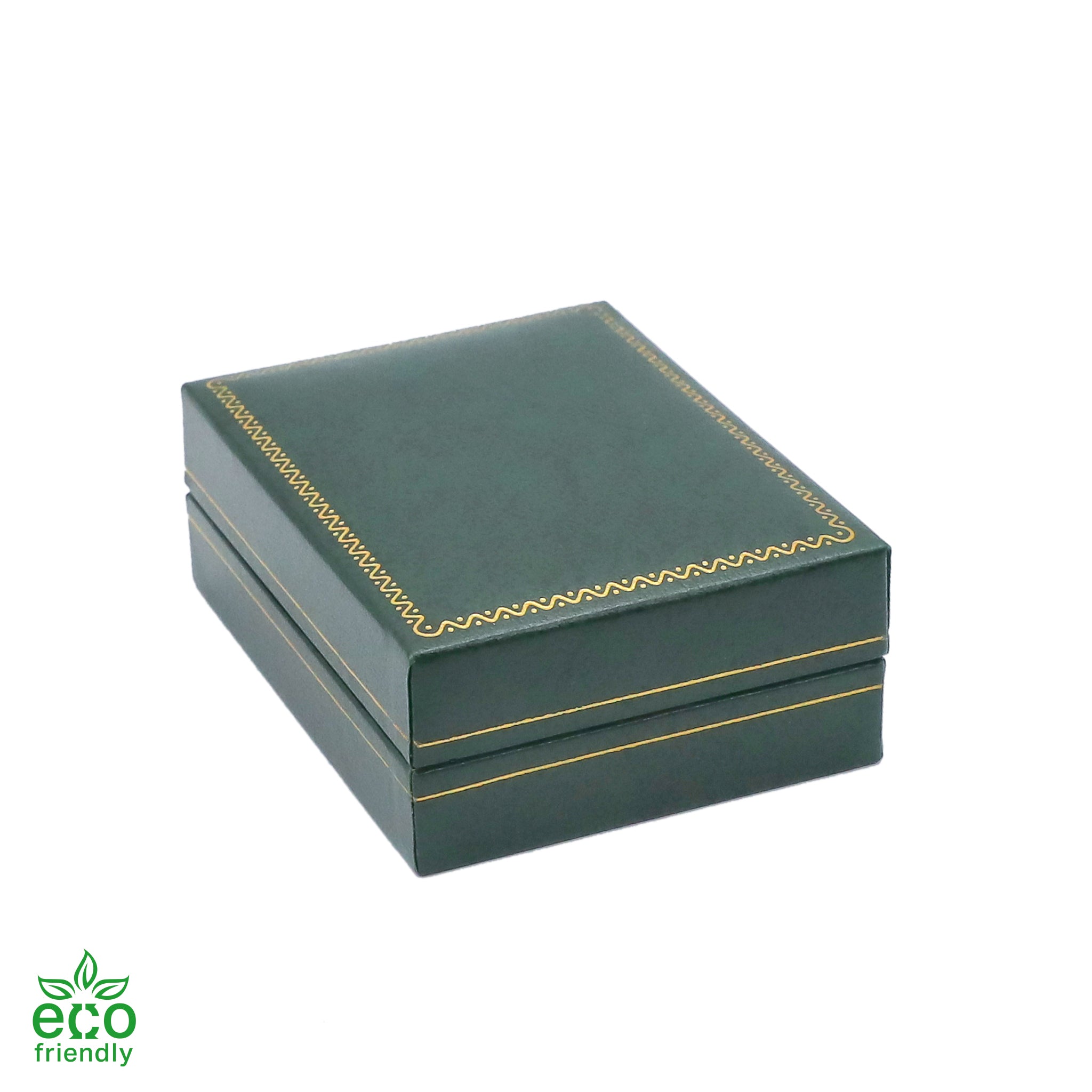 Eco-Friendly Paper-Covered Pendant Box with Gold Accent