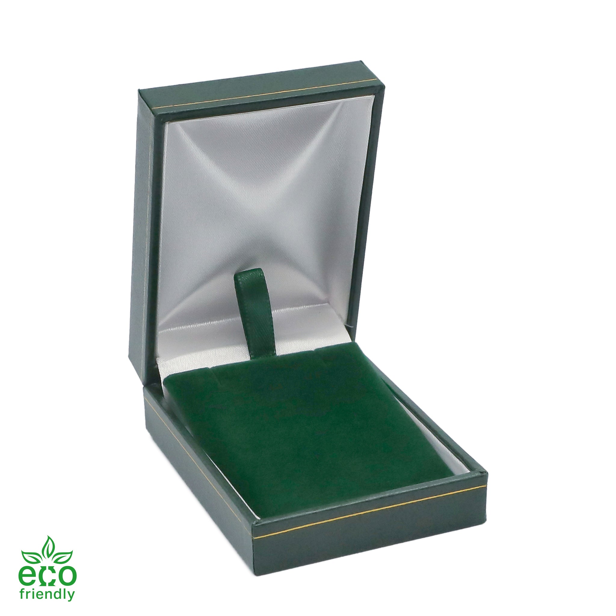 Eco-Friendly Paper-Covered Pendant Box with Gold Accent