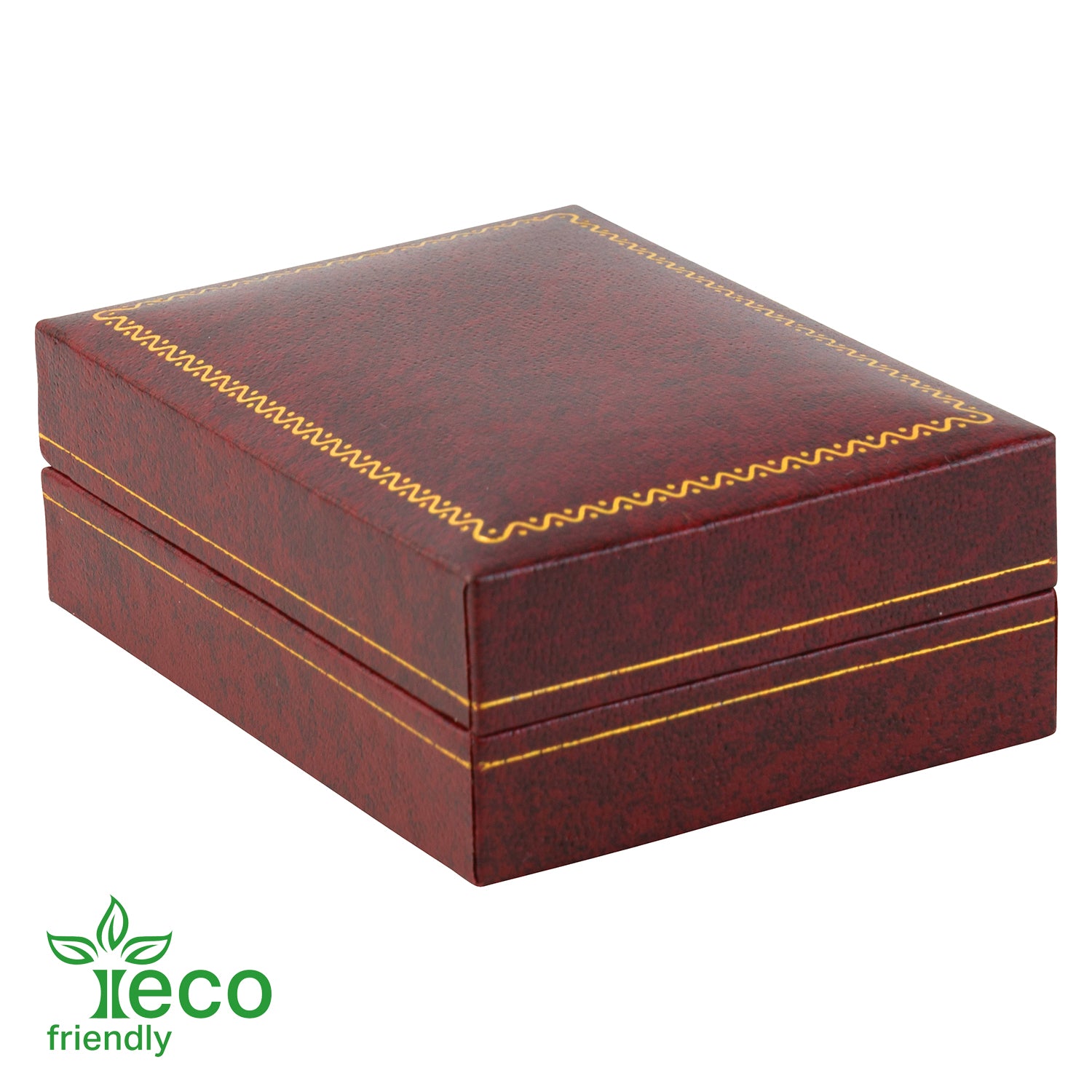 Eco-Friendly Paper-Covered Pendant Box with Gold Accent