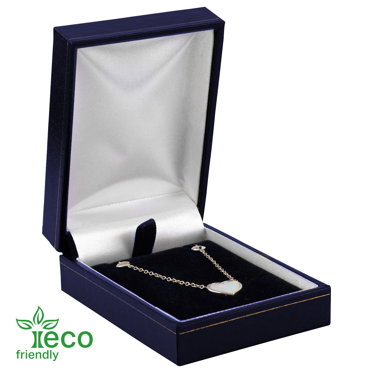 Eco-Friendly Paper-Covered Pendant Box with Gold Accent