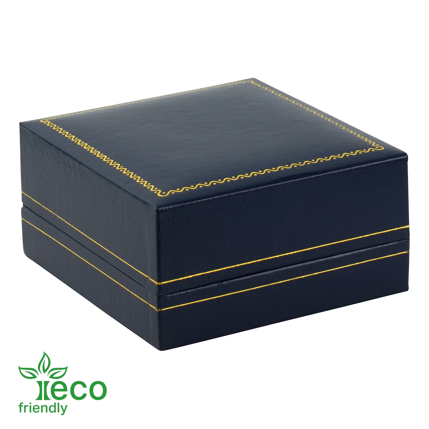 Eco-Friendly Paper-Covered Pendant Box with Gold Accent