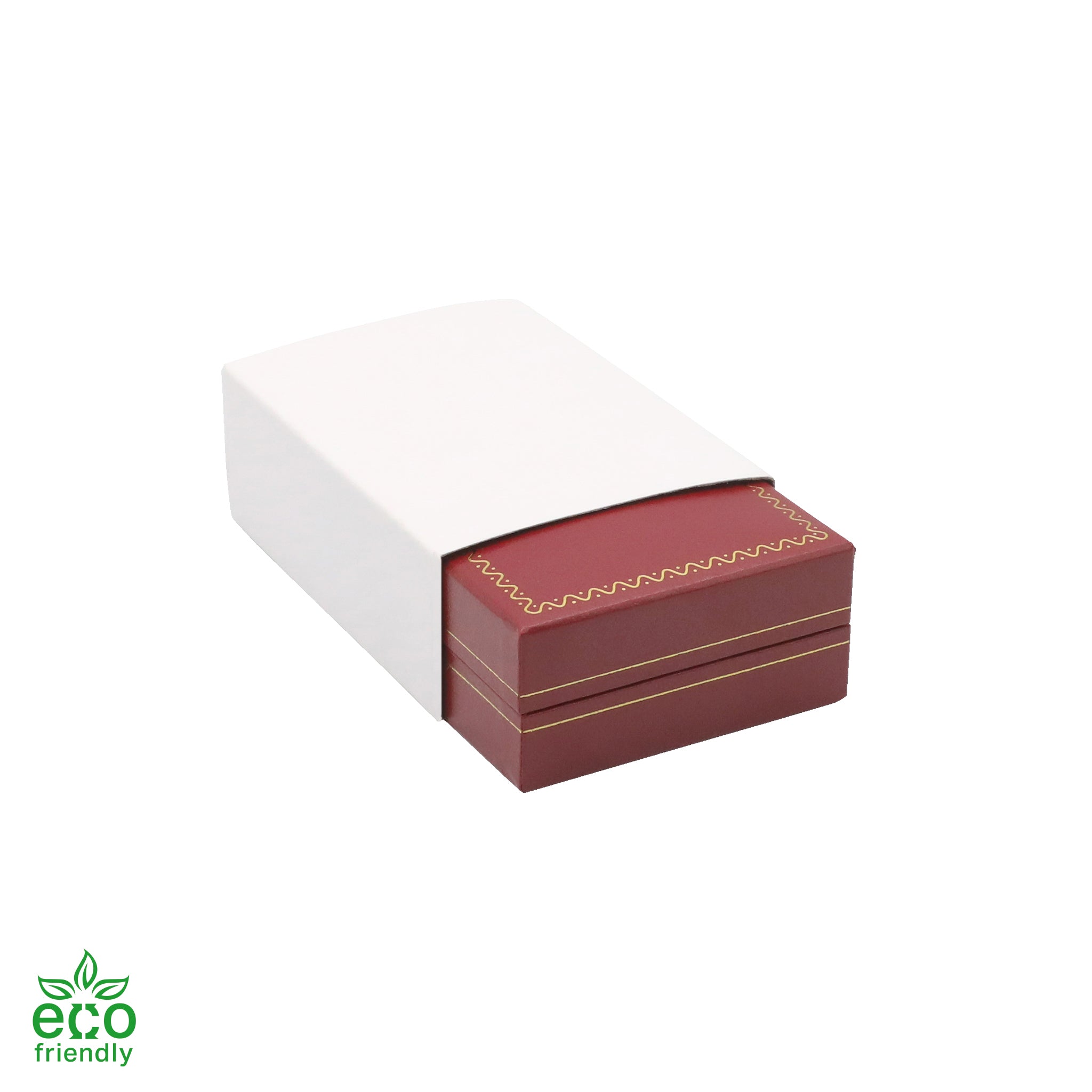 Eco-Friendly Paper-Covered Pendant Box with Gold Accent
