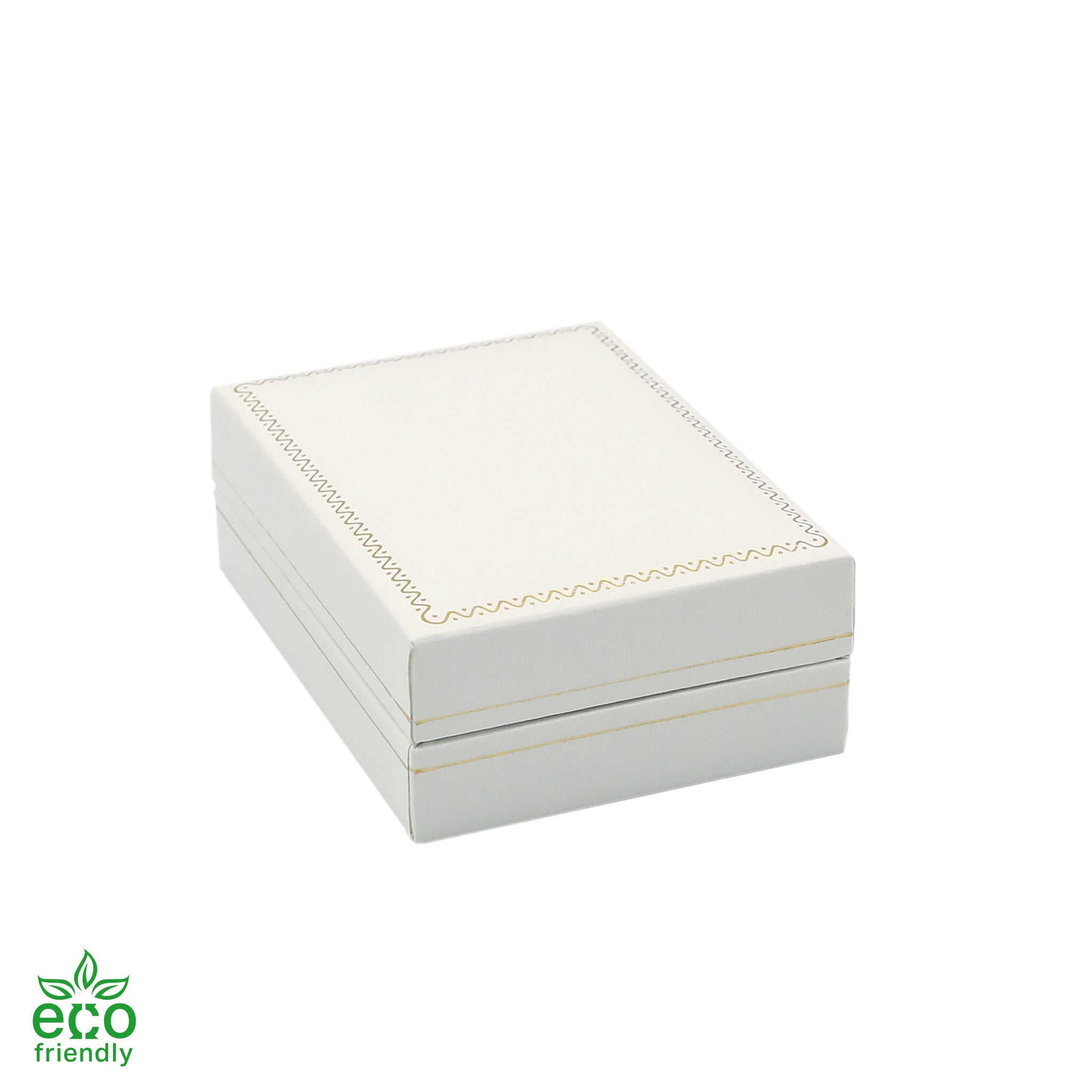 Eco-Friendly Paper-Covered Pendant Box with Gold Accent