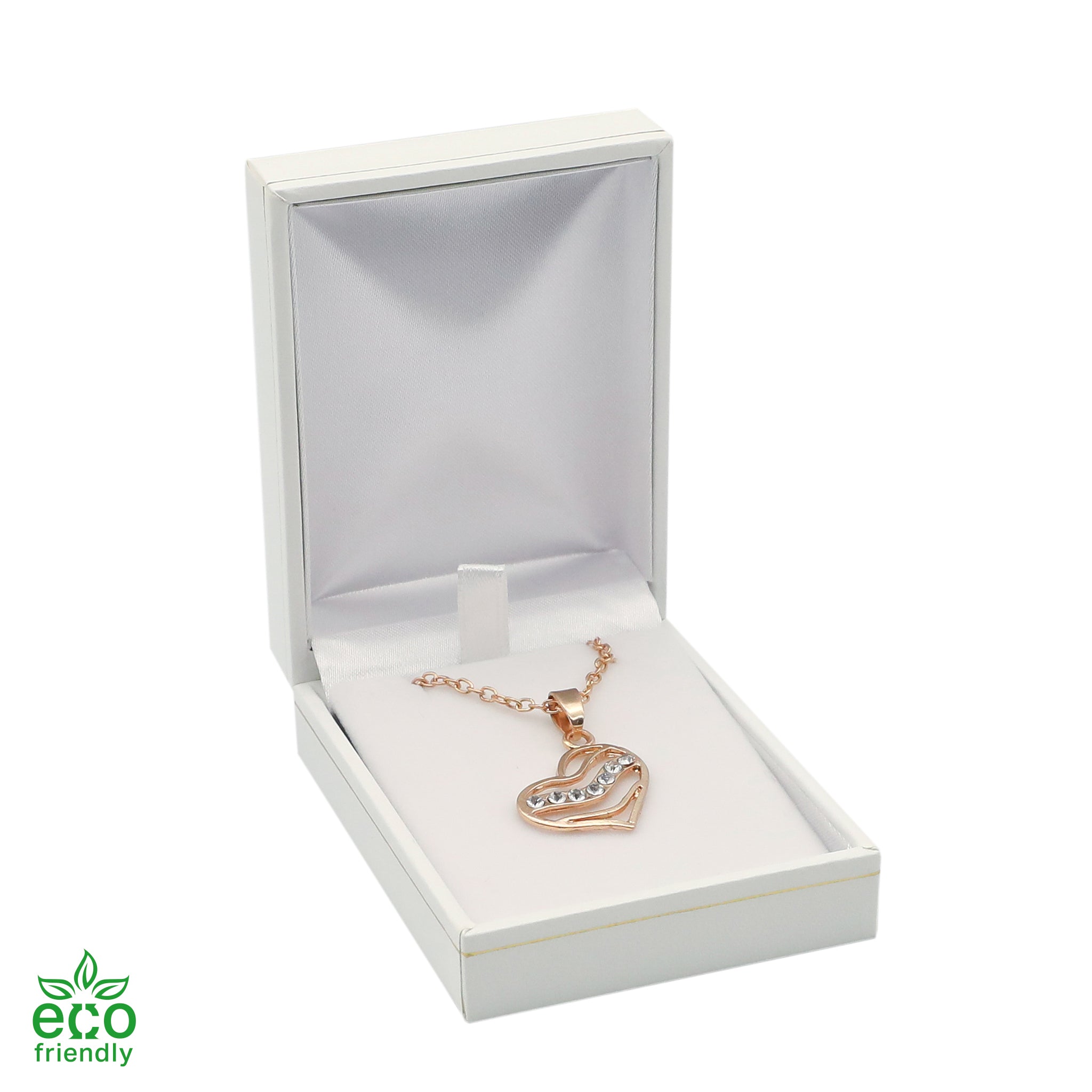 Eco-Friendly Paper-Covered Pendant Box with Gold Accent