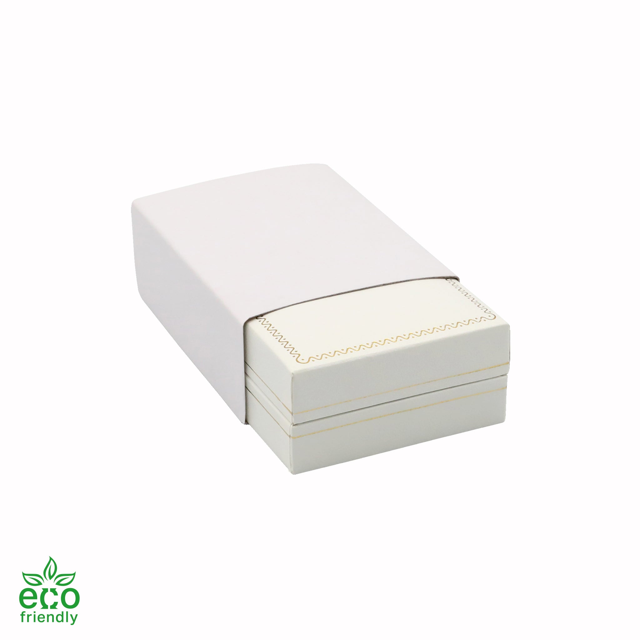 Eco-Friendly Paper-Covered Pendant Box with Gold Accent
