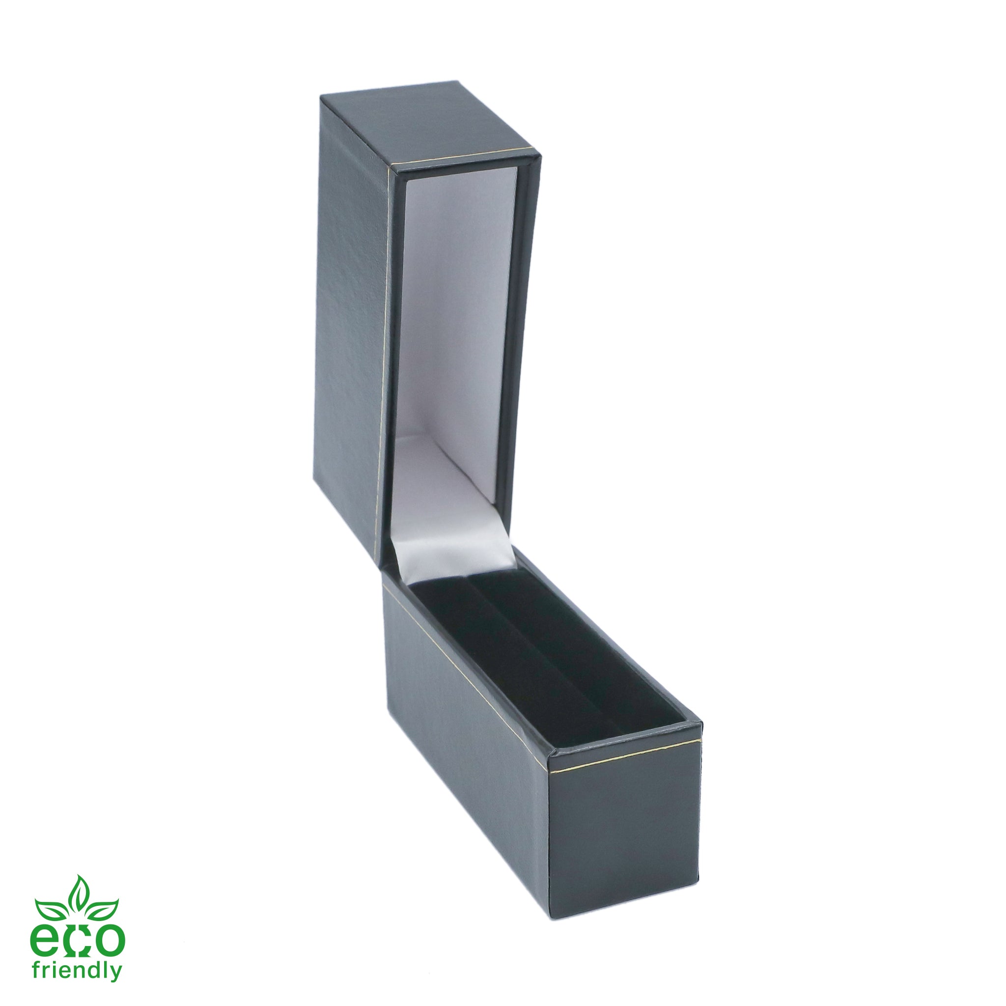 Eco-Friendly Paper-Covered Standing Bangle Box with Gold Accent
