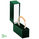 Eco-Friendly Plastic Standing Bangle Box, Paper-Covered with Gold Accent