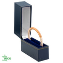 Eco-Friendly Plastic Standing Bangle Box, Paper-Covered with Gold Accent