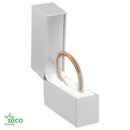 Eco-Friendly Plastic Standing Bangle Box, Paper-Covered with Gold Accent
