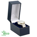 Eco-Friendly Plastic Standing Bangle Box, Paper-Covered with Gold Accent