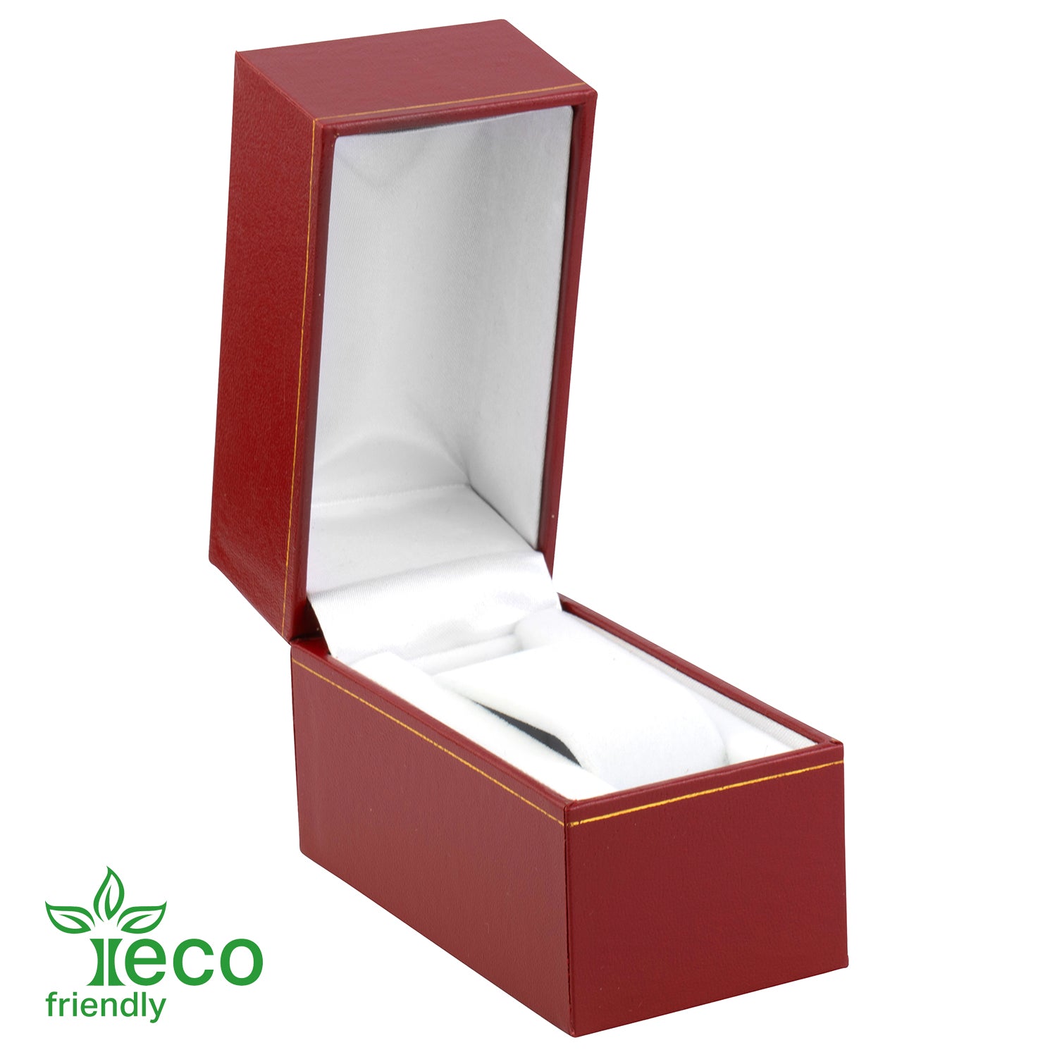 Eco-Friendly Paper-Covered Standing Bangle Box with Gold Accent