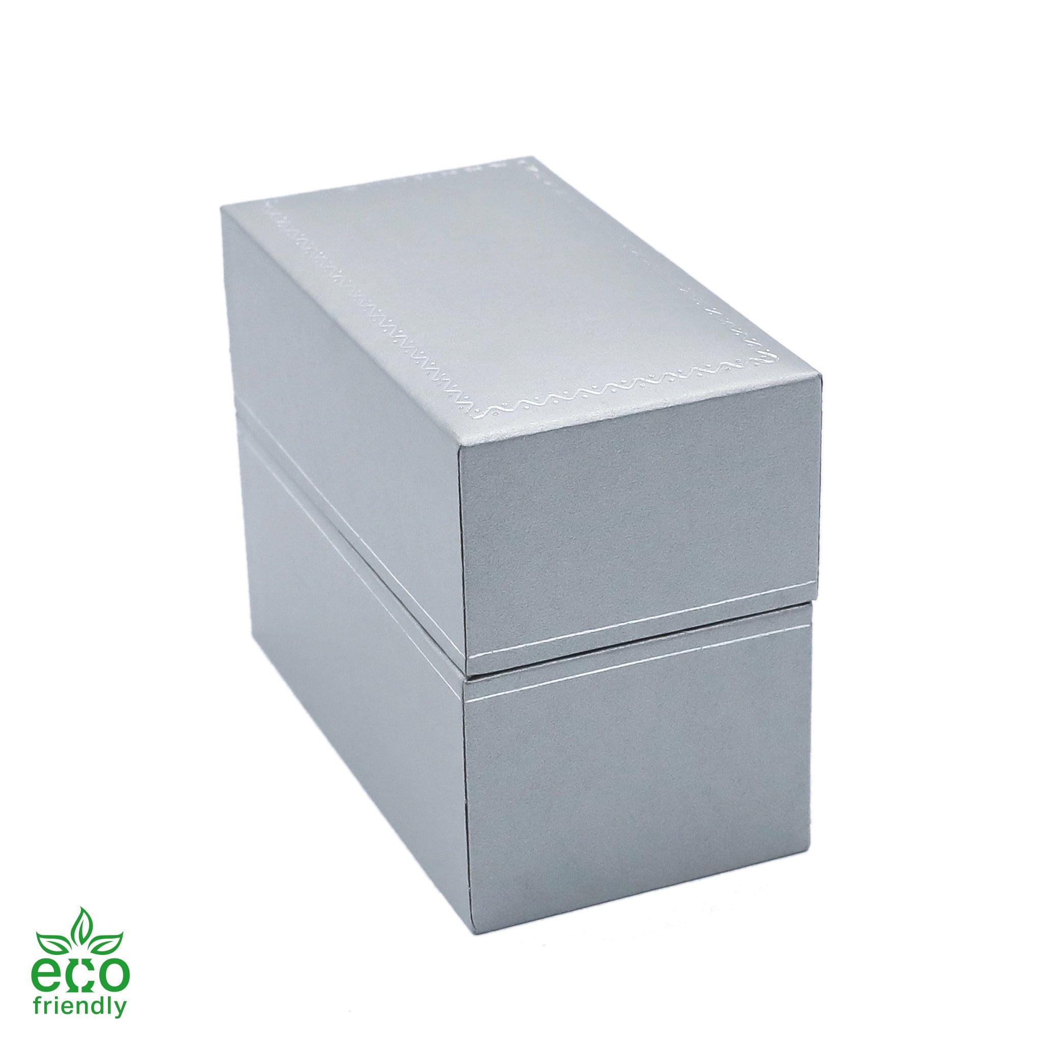 Eco-Friendly Paper-Covered Standing Bangle Box with Gold Accent