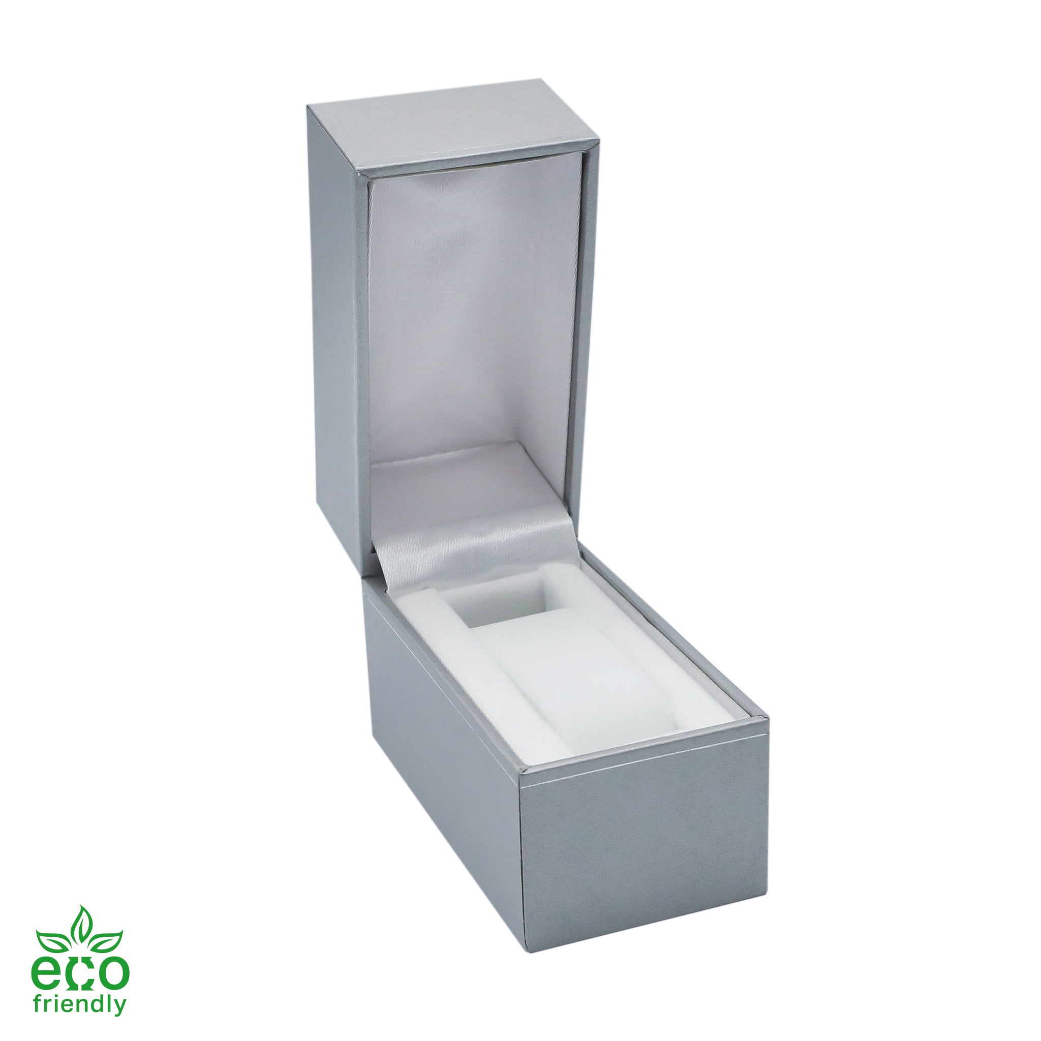 Eco-Friendly Paper-Covered Standing Bangle Box with Gold Accent
