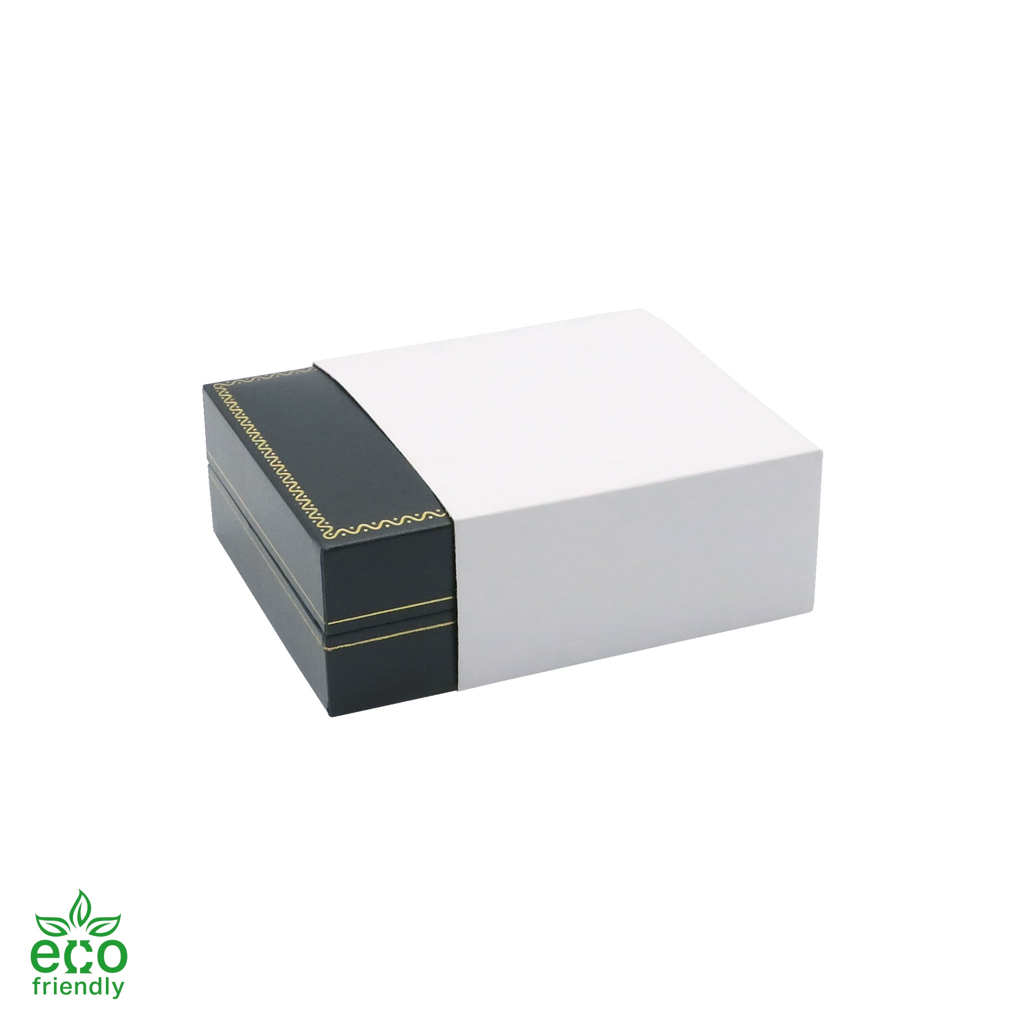 Eco-Friendly Paper-Covered Bangle Box with Gold Accent