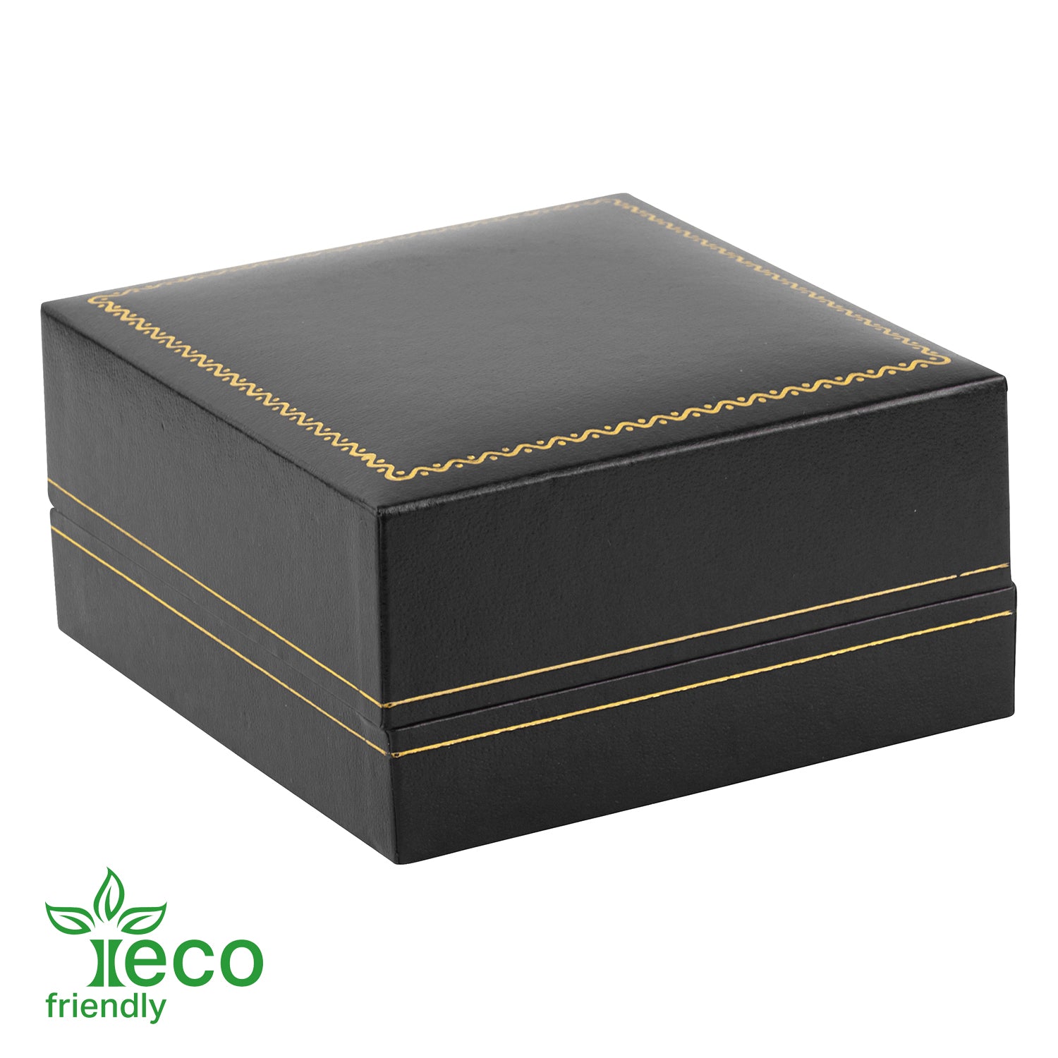 Eco-Friendly Paper-Covered Bangle Box with Gold Accent