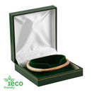 Eco-Friendly Plastic Bangle Box, Paper-Covered with Gold Accent
