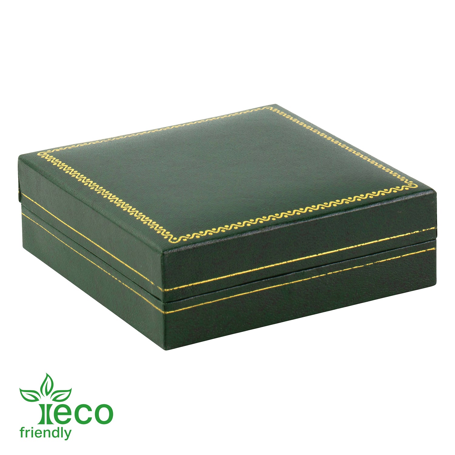 Eco-Friendly Paper-Covered Bangle Box with Gold Accent