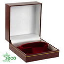 Eco-Friendly Plastic Bangle Box, Paper-Covered with Gold Accent