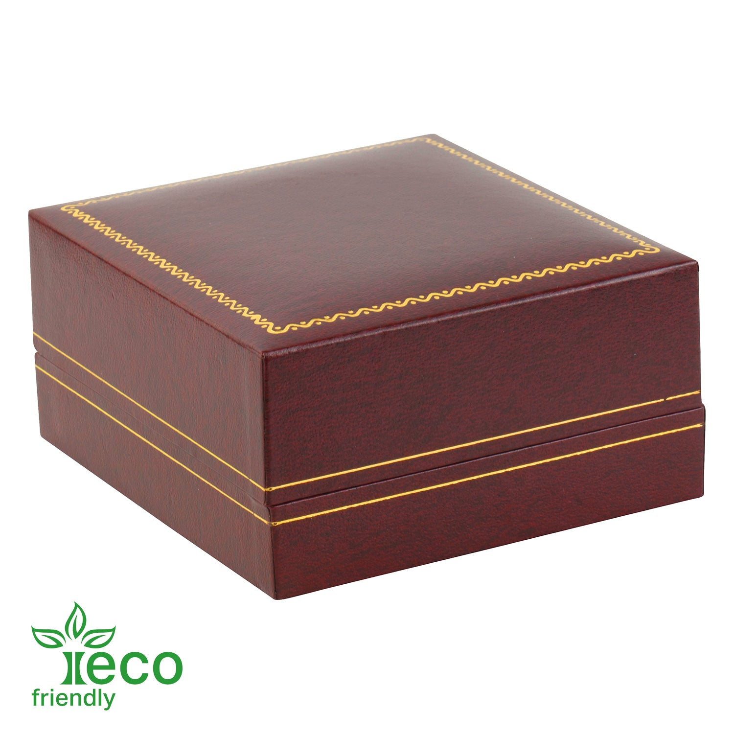 Eco-Friendly Paper-Covered Bangle Box with Gold Accent