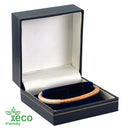 Eco-Friendly Plastic Bangle Box, Paper-Covered with Gold Accent
